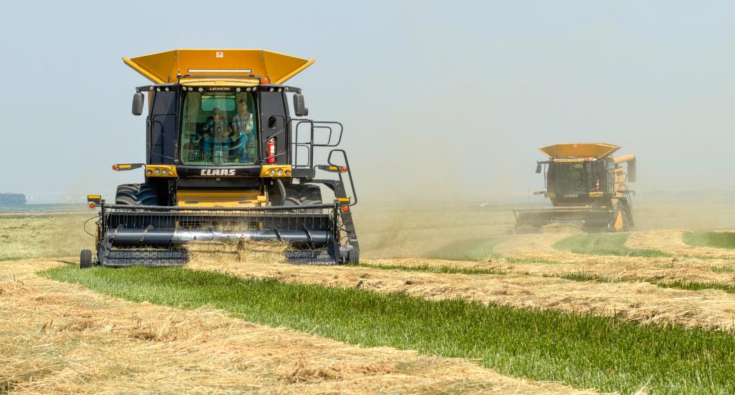 Machinery in a field